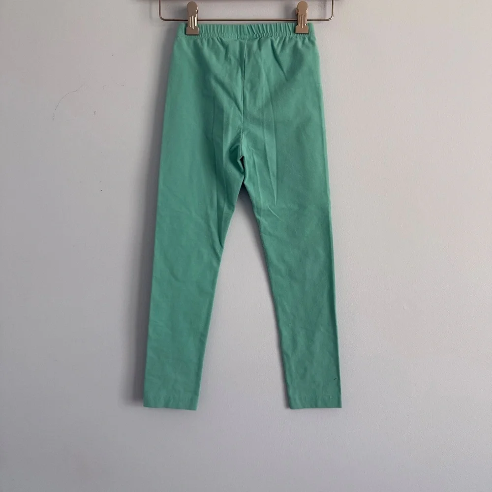 Hanna Andersson Disney Collection Girls Green‎ Mickey Mouse Leggings Size 6-7